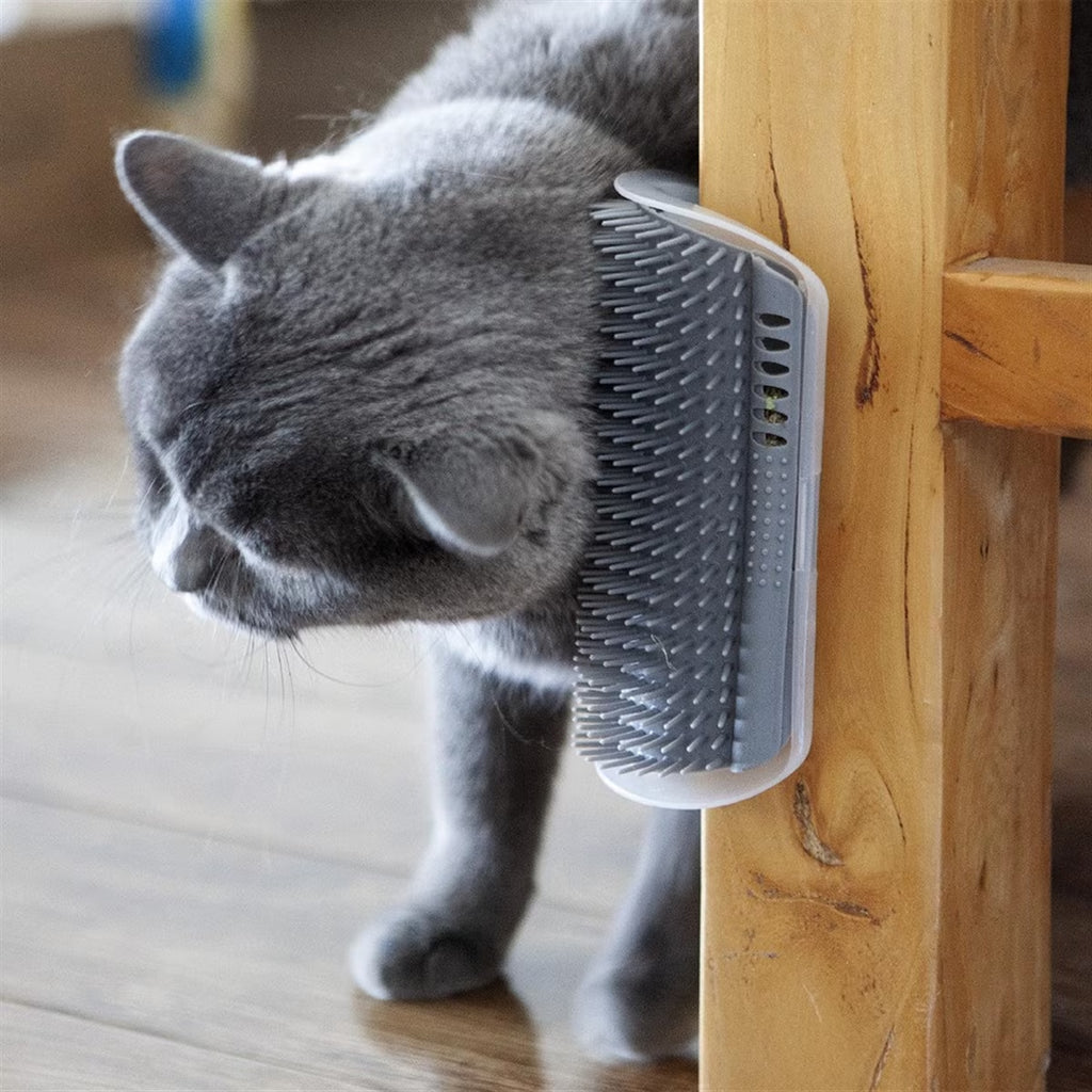 Extended (6.1Inch) 2 Pack Cat Self Groomer for Indoor Cats Face Scratchers Wall Corner Grooming Brush