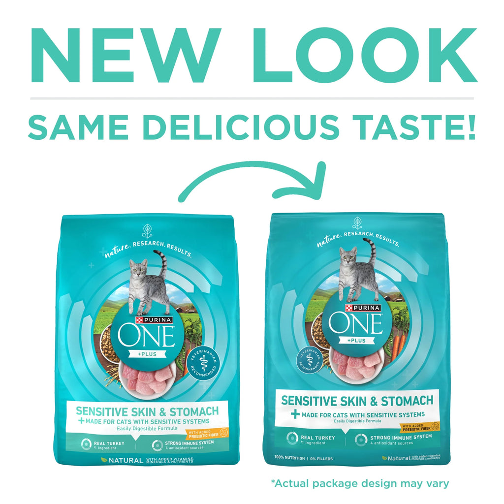 Sensitive Stomach, Sensitive Skin, Natural Dry Cat Food, +Plus Sensitive Skin and Stomach Formula, 7 Lb. Bag