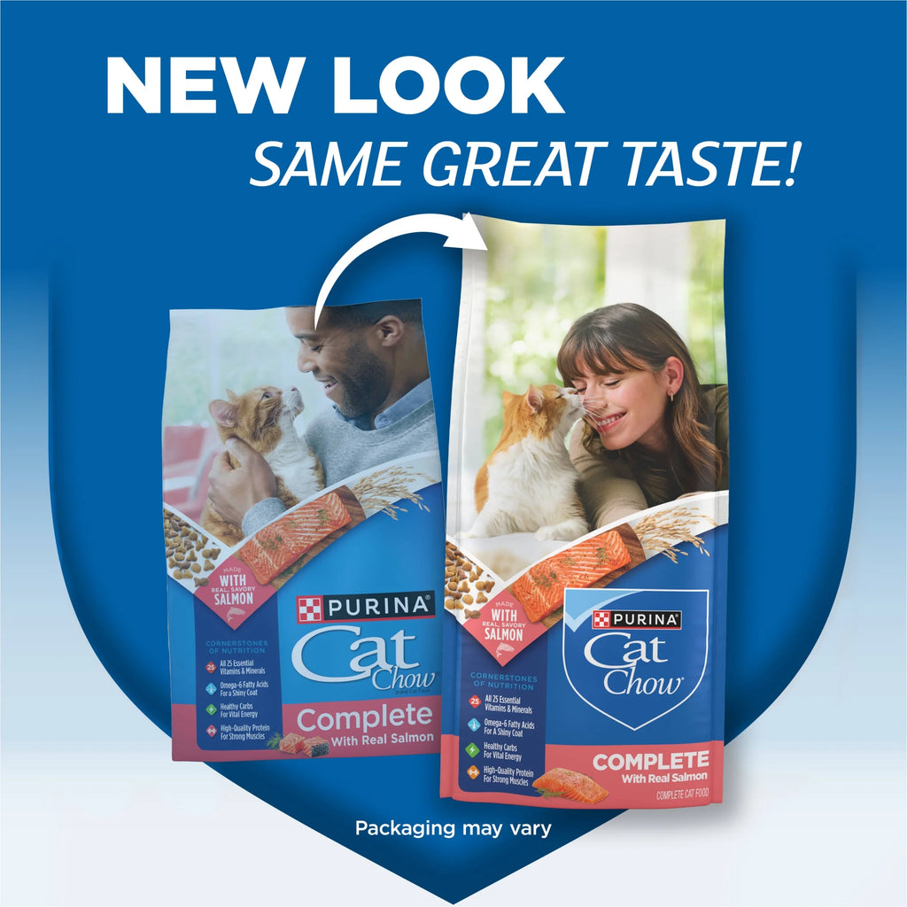 Purina  Complete High Protein Dry Cat Food with Real Salmon, 3.15 Lb Bag