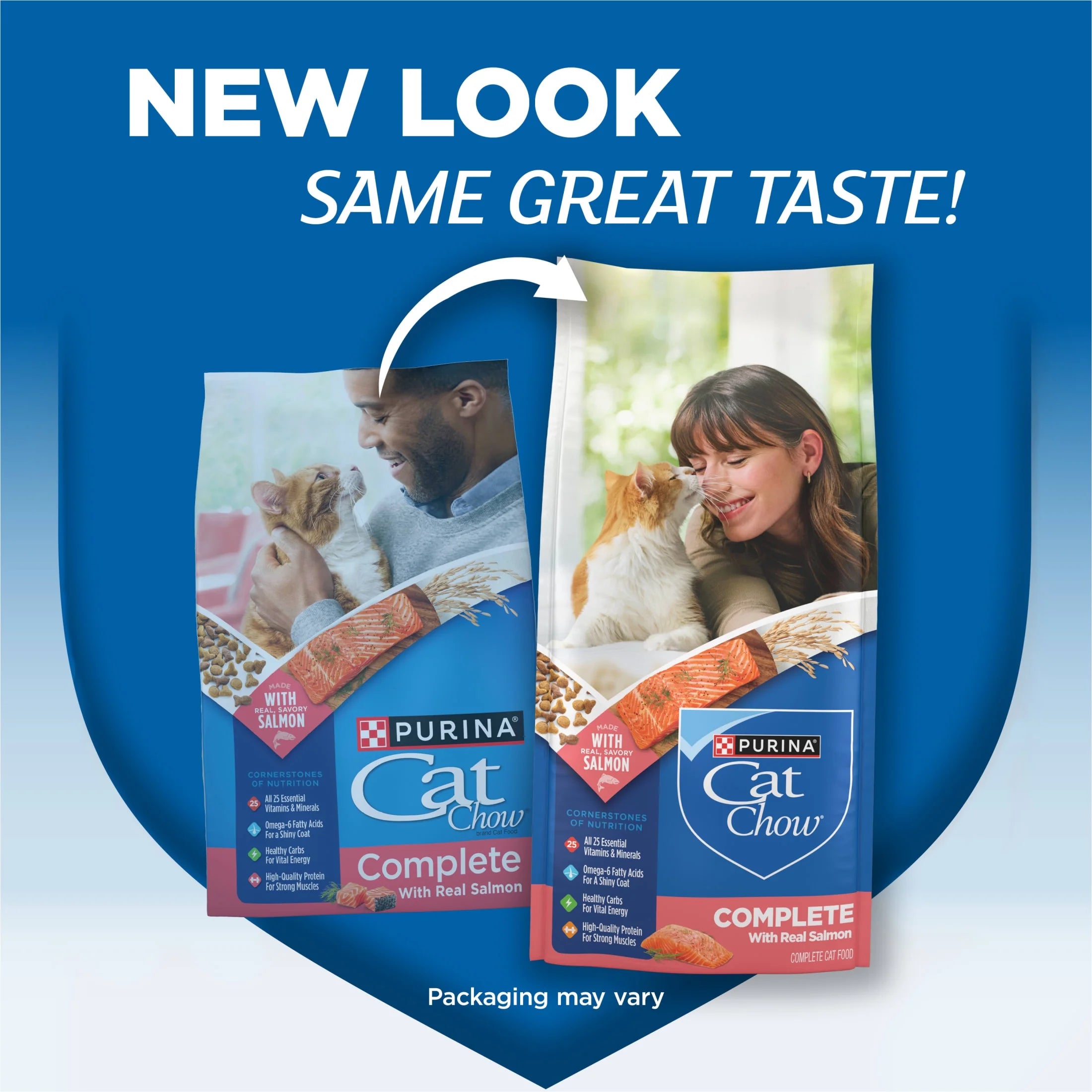 Purina  Complete High Protein Dry Cat Food with Real Salmon, 3.15 Lb Bag