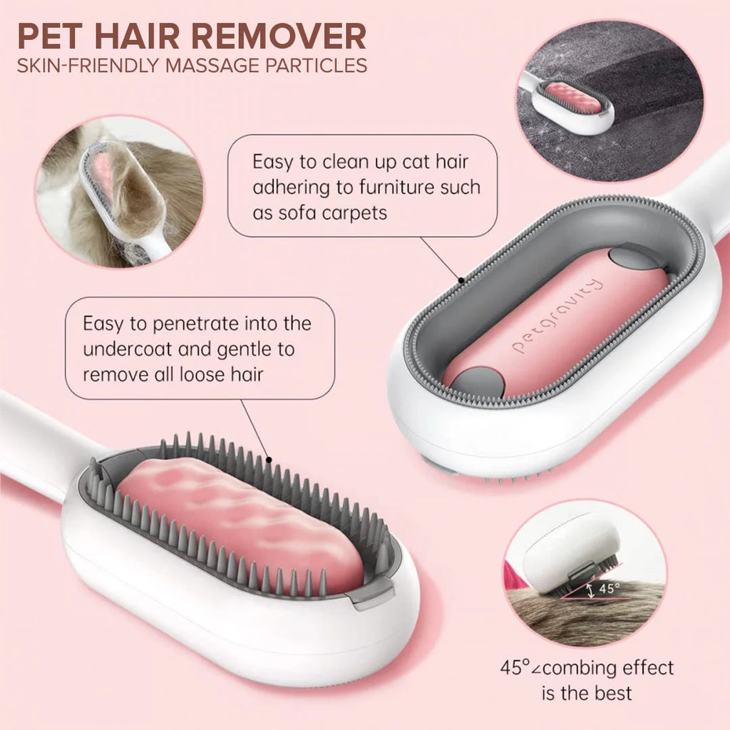 New 4 in 1 Pet Beauty Massage Brush Cat Hair Remover Shedding Multi-Functional Self Cleaning Dog Hair Grooming Comb