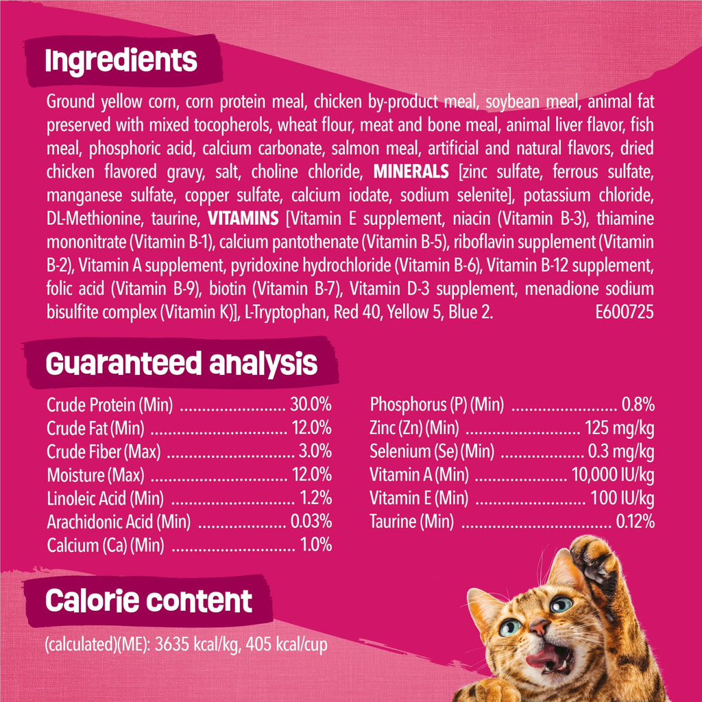 Purina  Gravy Swirlers Dry Cat Food Flavors of Chicken, Salmon and Gravy, 3.15 Lb Bag