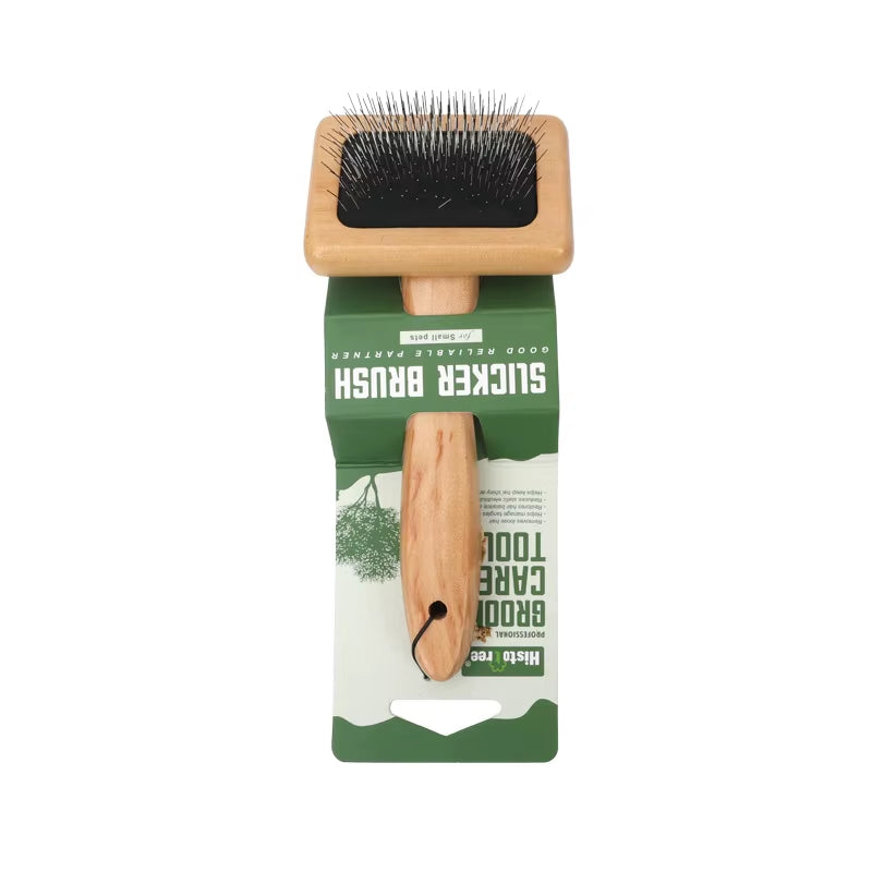 Professional Self-Cleaning Double-Sided Dog Slicker Brush - Low MOQ Wholesale Pet Grooming Tool for Cats and Long Hair Dogs