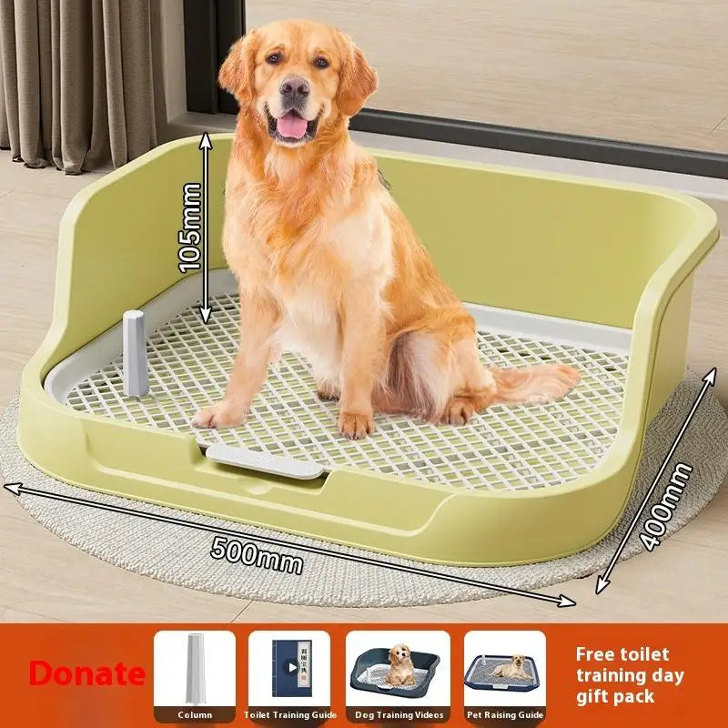 Dog Potty Training Toilet, Plastic Dog Pee Pad Holder with Removable Net, Reusable Dog Potty Trainer Dog Toilet Tray for Pets Up