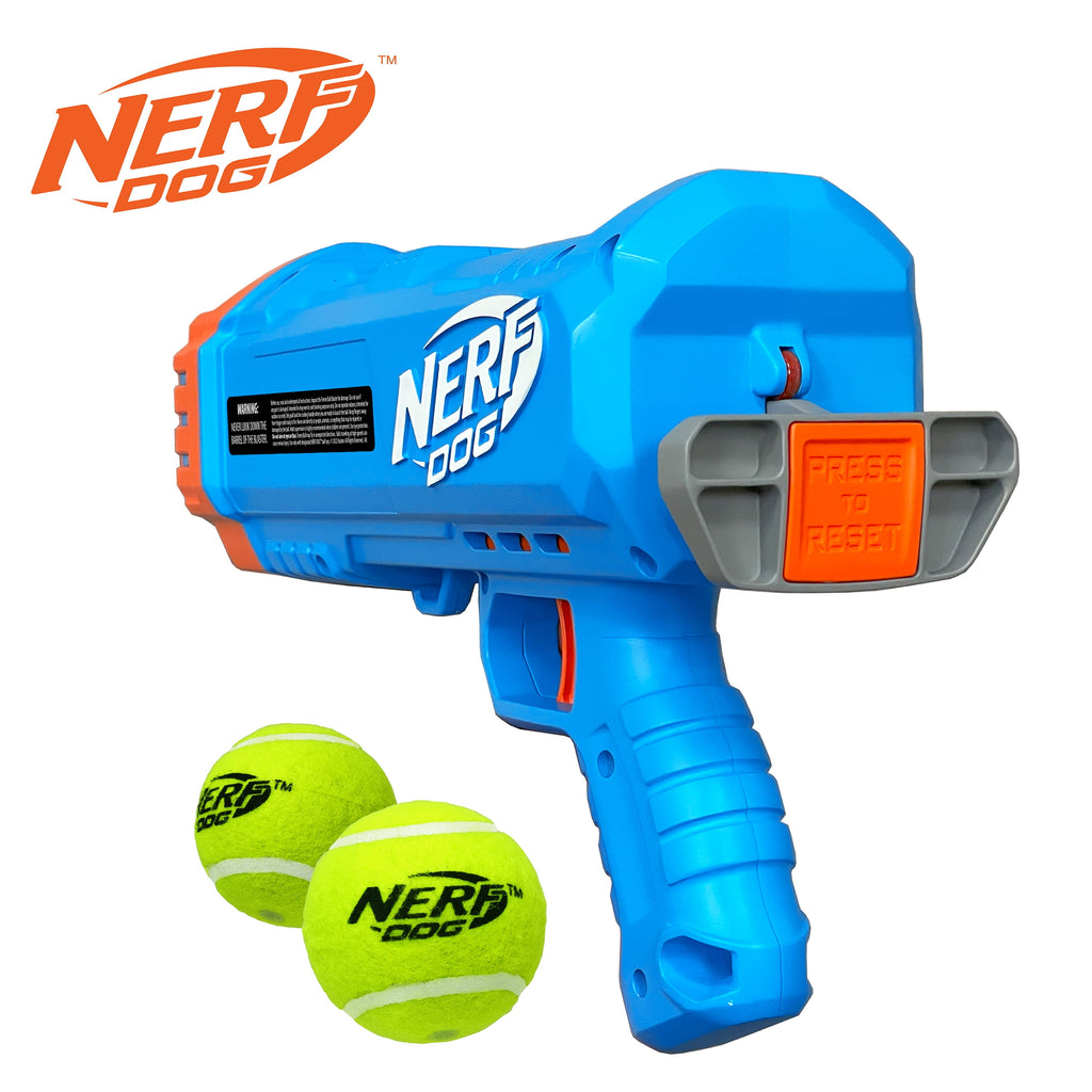 Compact Blaster Tennis Ball Launcher for Dogs with 2 Balls, 12 Inch