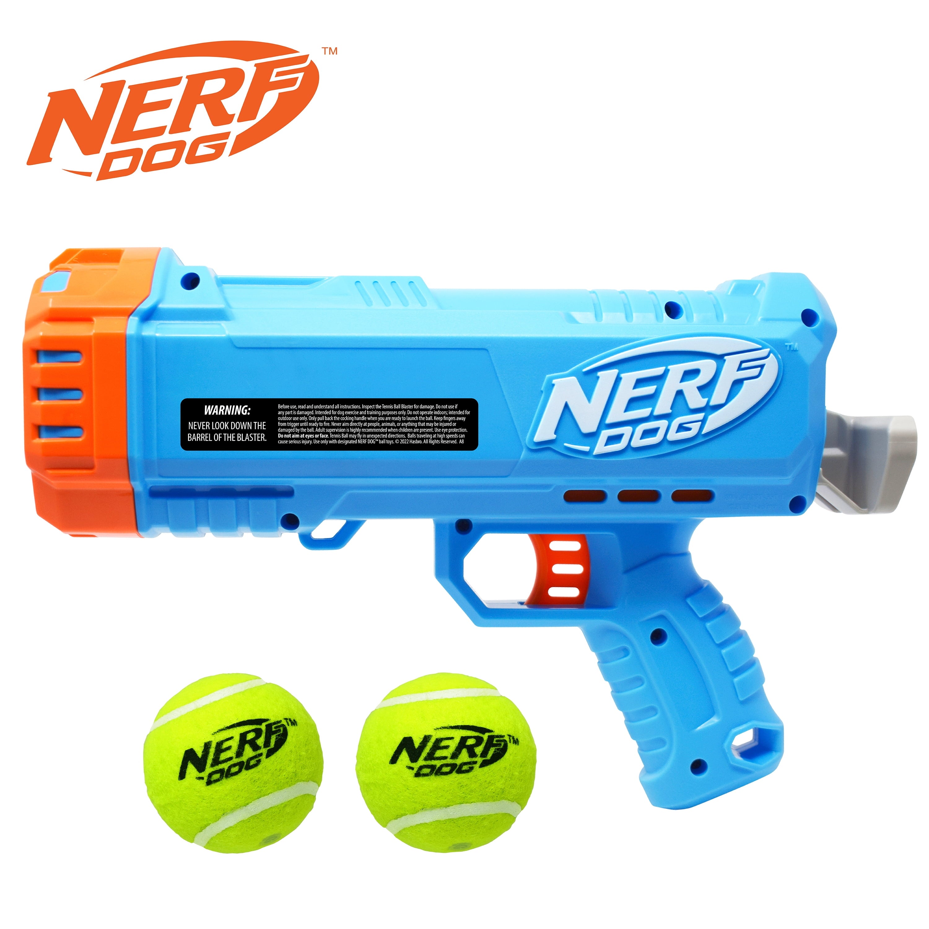 Compact Blaster Tennis Ball Launcher for Dogs with 2 Balls, 12 Inch