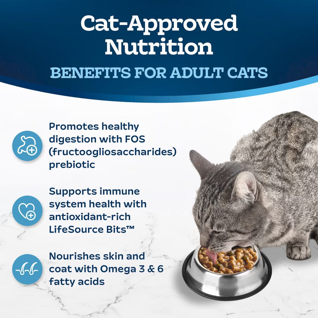 Tastefuls Irresistible Gravy Indoor Adult Dry Cat Food, Salmon, 5Lb Bag
