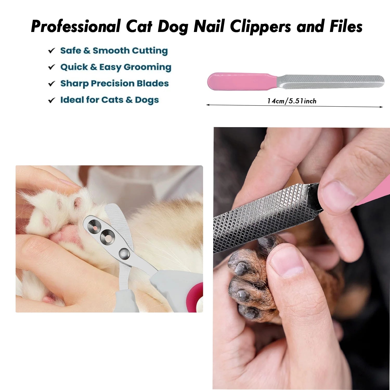 Cat Dog Brush Grooming Kits, Best Combo Brush for Dogs Cats, 6 Pcs