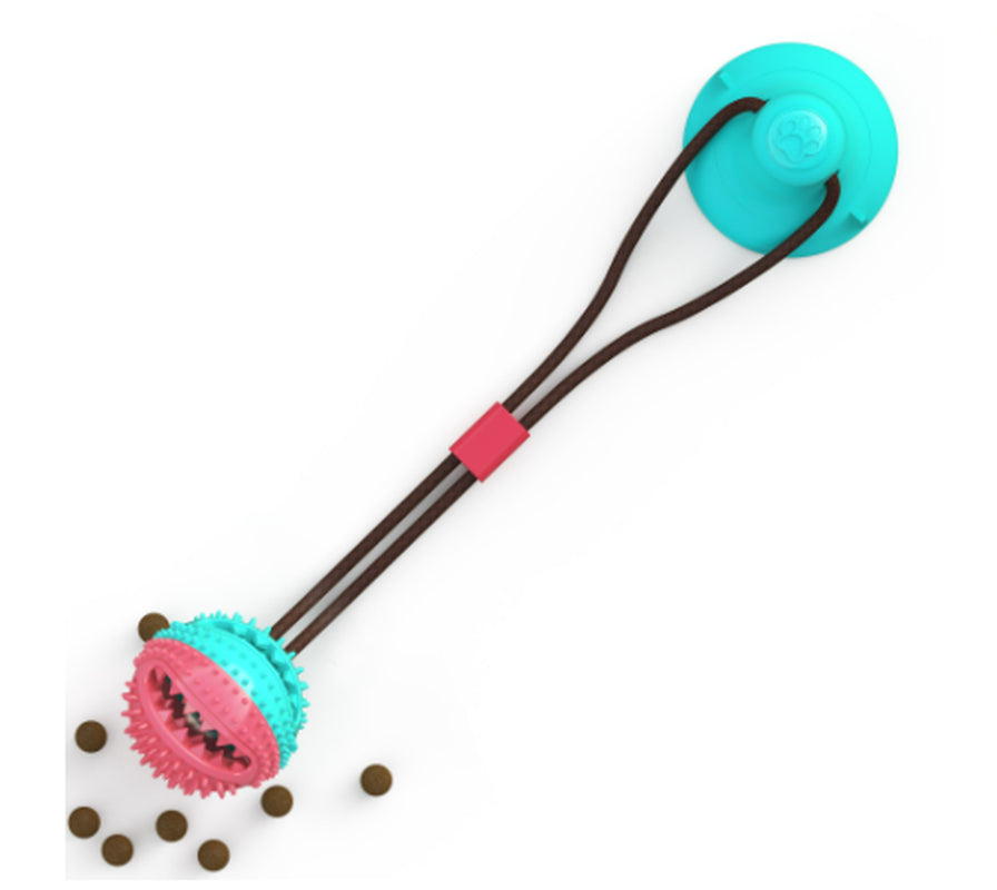 Dog Toys Silicon Suction Cup Tug Interactive Dog Ball Toy for Pet Chew Bite Tooth Cleaning Toothbrush Feeding Pet Supplies