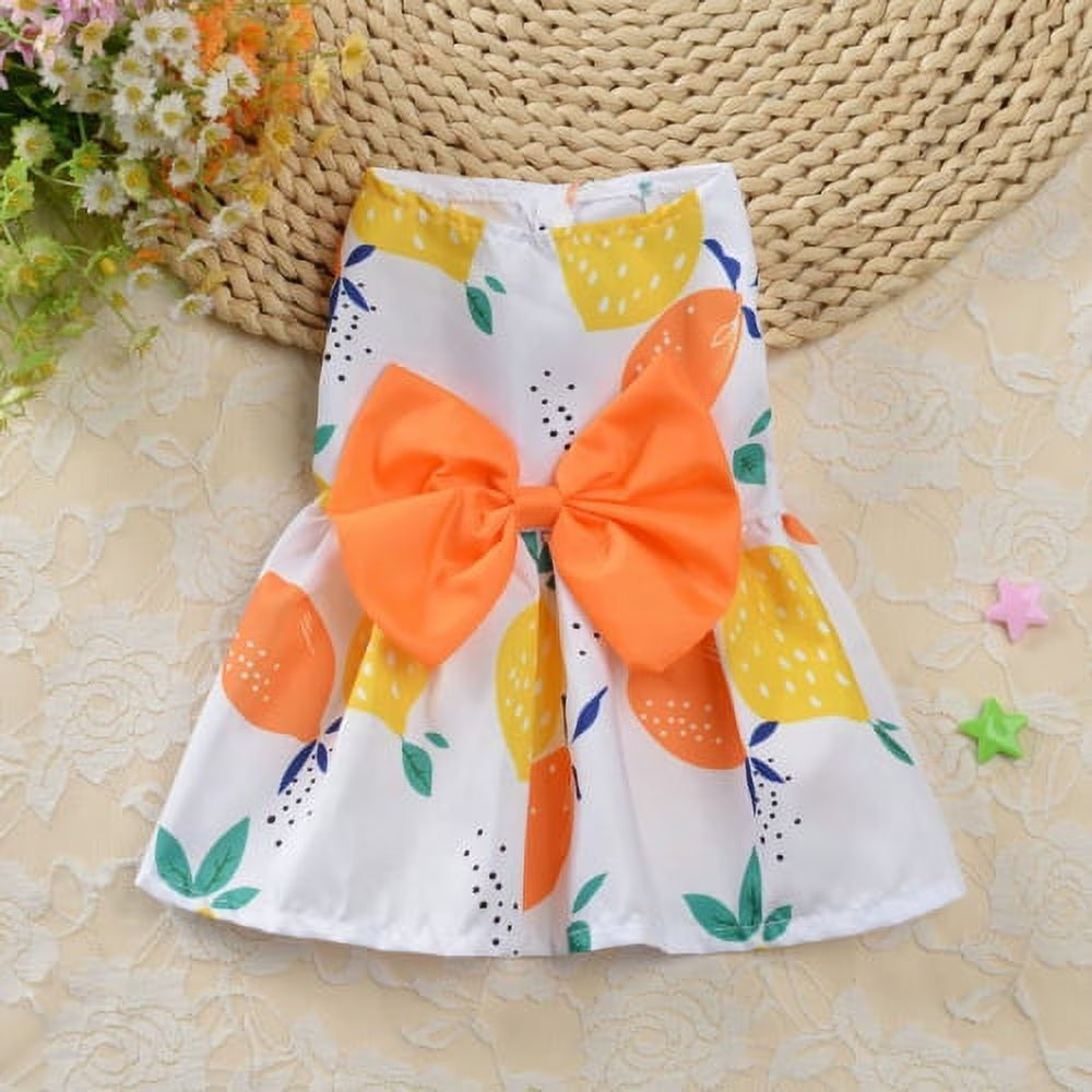 Pet Dress Sleeveless Soft Floral Print Small Dog Cat Clothing for XS-XL Puppy Kitten