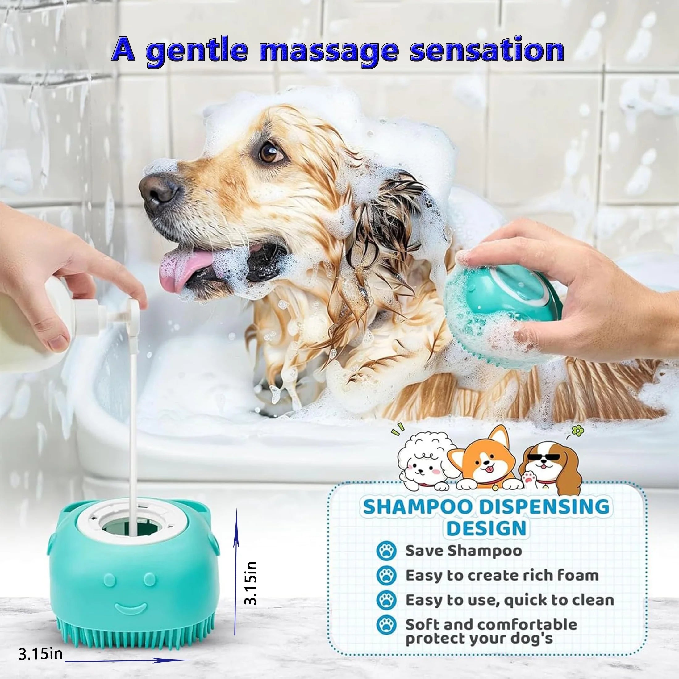 Cat Dog Brush Grooming Kits, Best Combo Brush for Dogs Cats, 6 Pcs