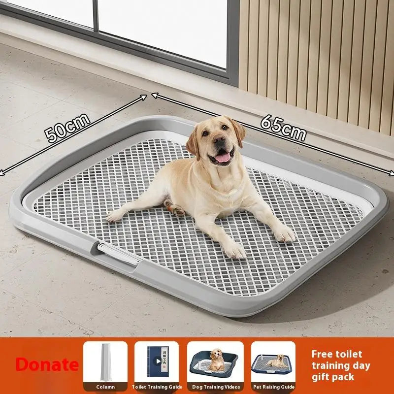 Dog Potty Training Toilet, Plastic Dog Pee Pad Holder with Removable Net, Reusable Dog Potty Trainer Dog Toilet Tray for Pets Up