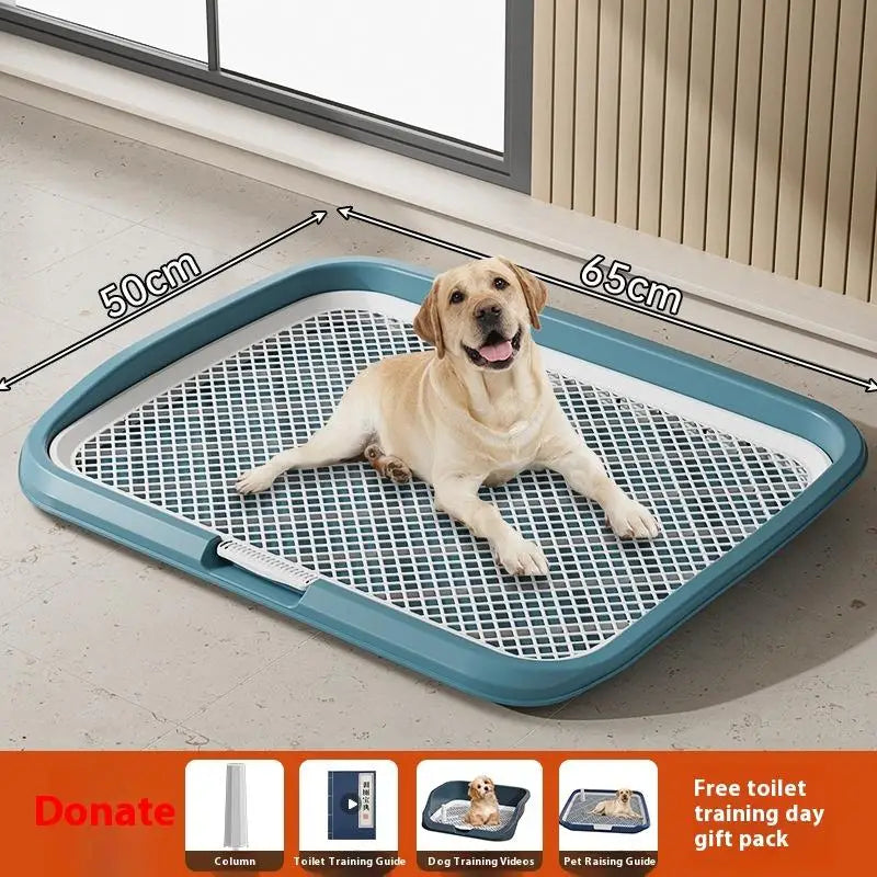 Dog Potty Training Toilet, Plastic Dog Pee Pad Holder with Removable Net, Reusable Dog Potty Trainer Dog Toilet Tray for Pets Up
