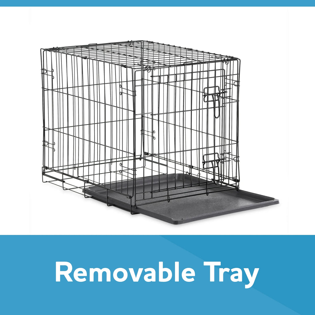 Foldable 36" Wire Crate for Dogs with Divider and Leak-Proof Tray