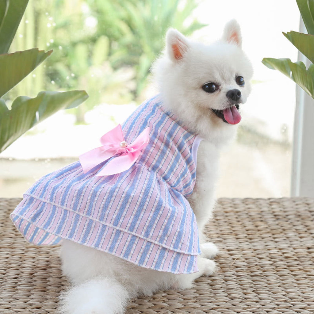 Dog Dresses for Small Medium Dogs Girl, (Blue, L)