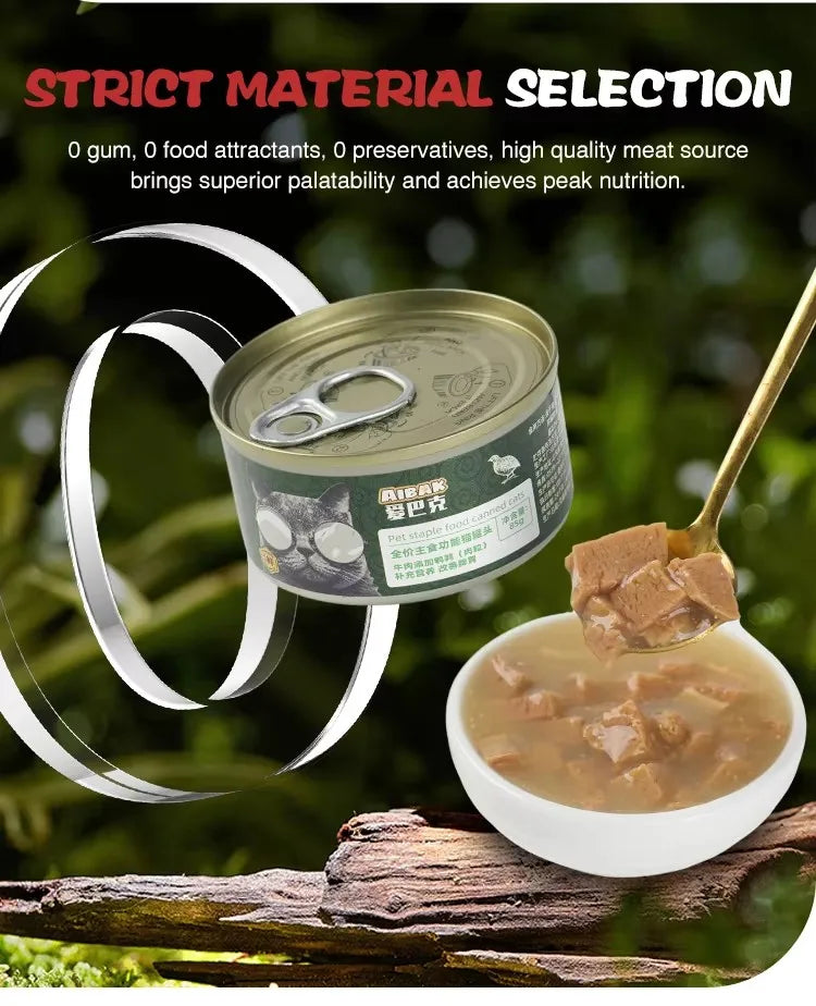 Canned Chicken and Salmon Wet Cat Food Treats by MEAT&SOUP, 85g