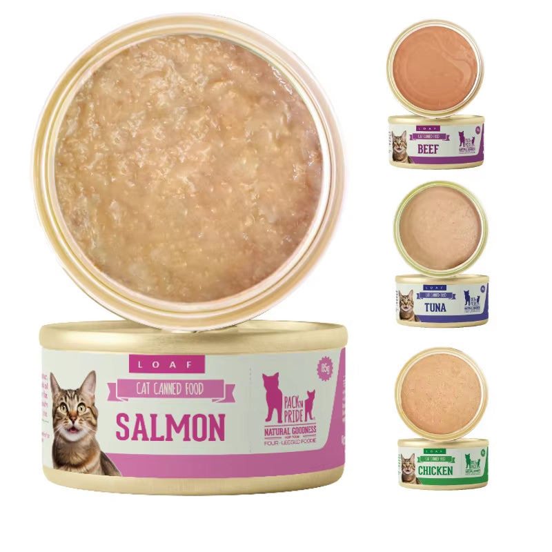 Salmon Canned Cat Food and Dog Snacks