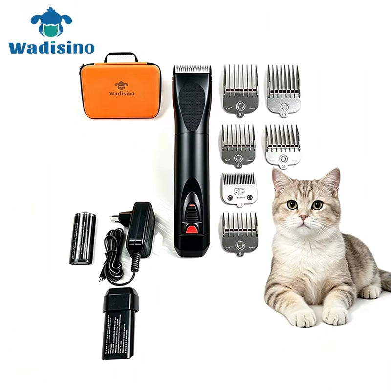 Whisper-Quiet Stainless Steel Pet Hair Clippers for Dogs - Professional Battery-Powered Grooming Solution