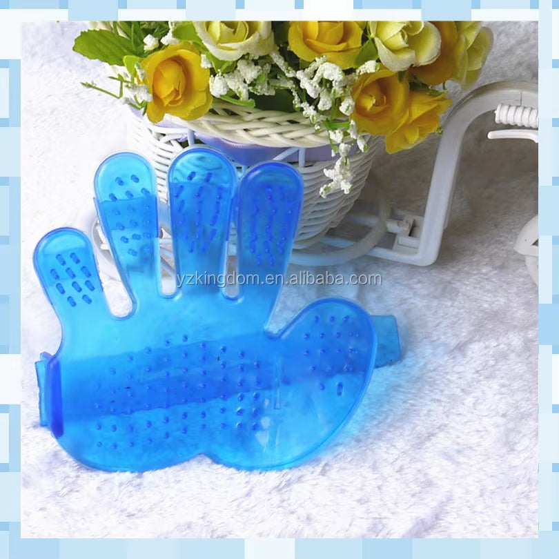 Ultimate Five Finger Grooming Comb for Dogs & Cats - Soft Material with Convenient Fasten Belt