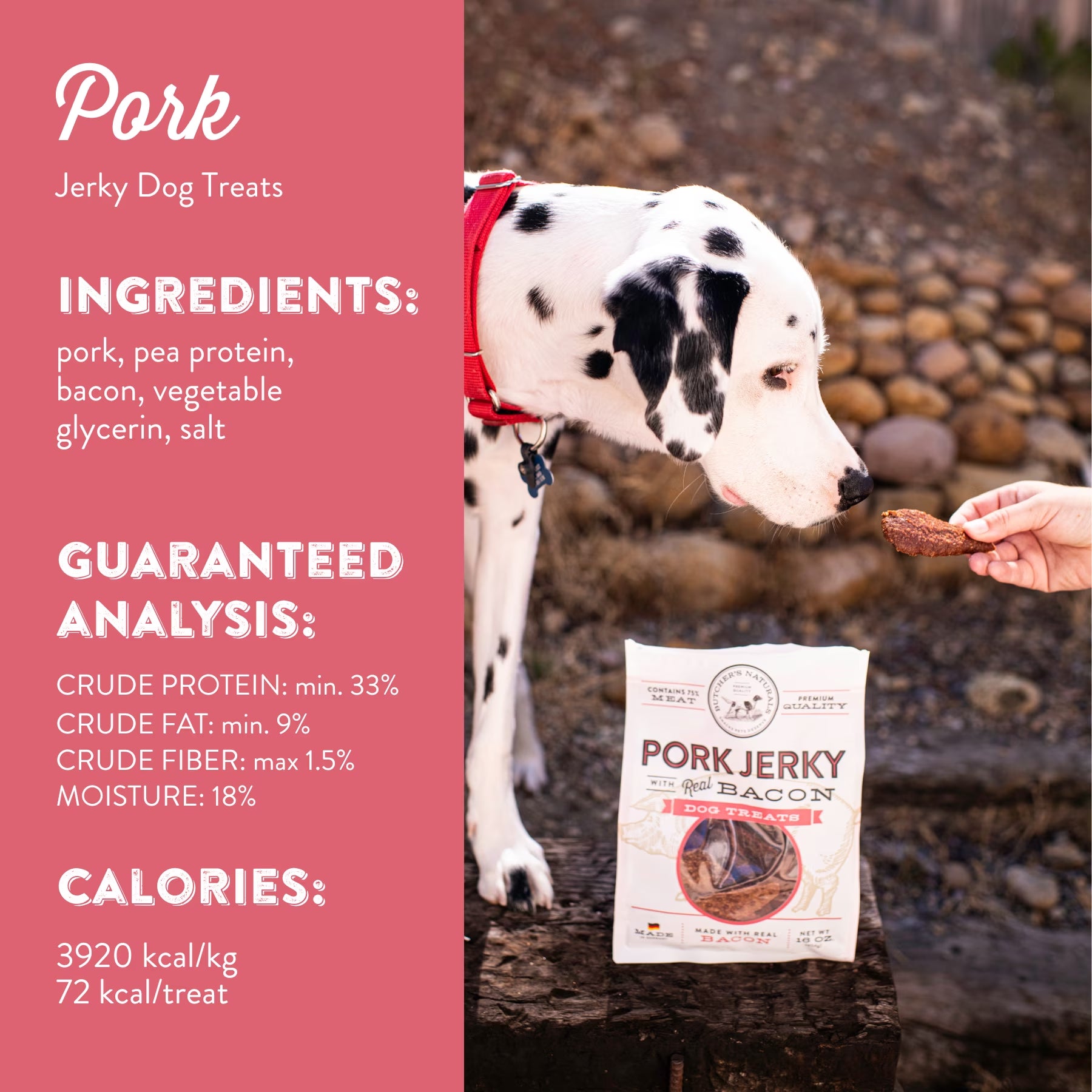 Butcher’S Naturals Pork Flavored Jerky Treats for Dogs, 16 Oz