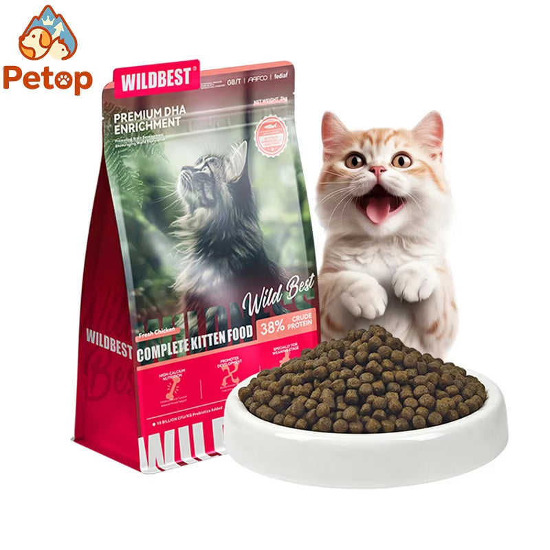 Grain-Free Dry Cat Food 1KG - High Protein, Complete & Balanced Nutrition with Immune Support
