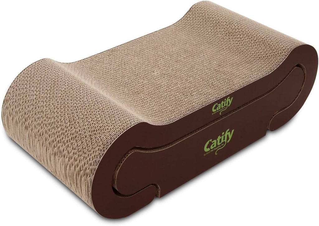 Catify Double-Sided Corrugated Cardboard Cat Scratcher Lounger - Durable Indoor Furniture Protector for Cats and Kittens