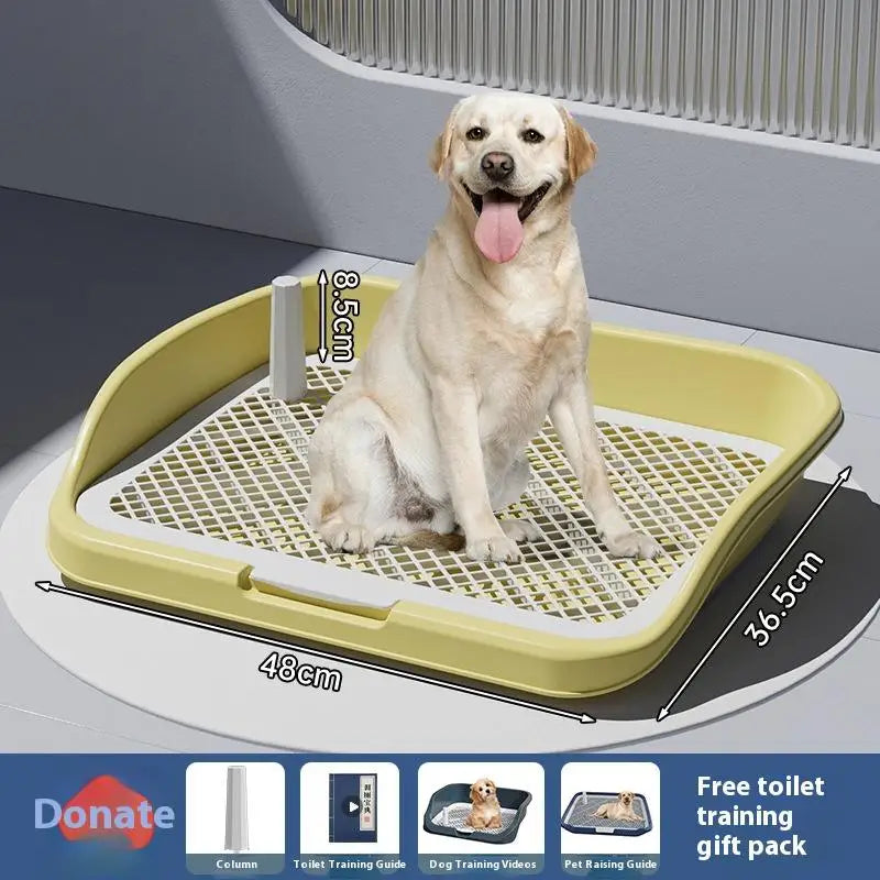 Dog Potty Training Toilet, Plastic Dog Pee Pad Holder with Removable Net, Reusable Dog Potty Trainer Dog Toilet Tray for Pets Up