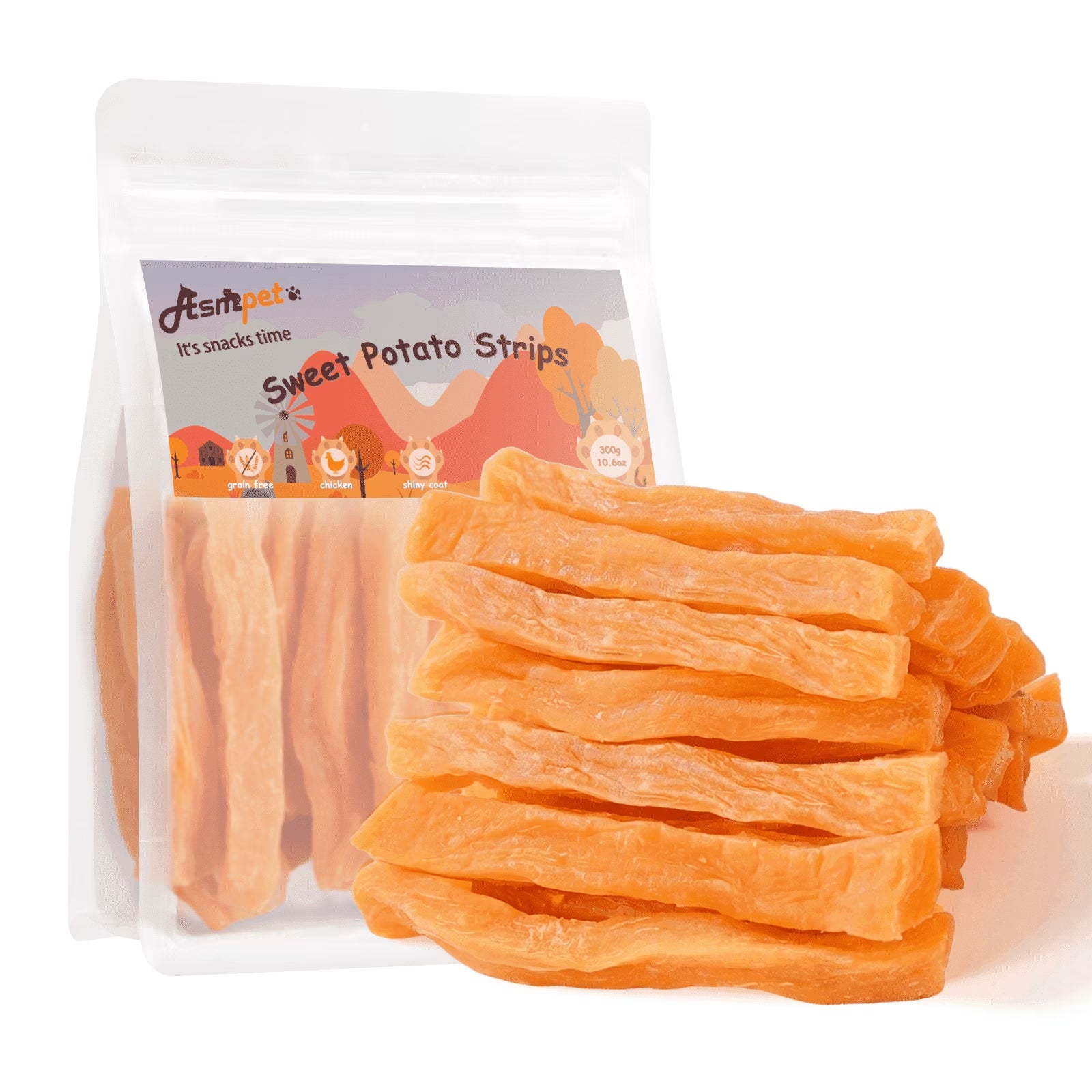 Sweet Potato Dog Treats, Natural Snack Chews for All Dogs, 29Pcs, 11Oz