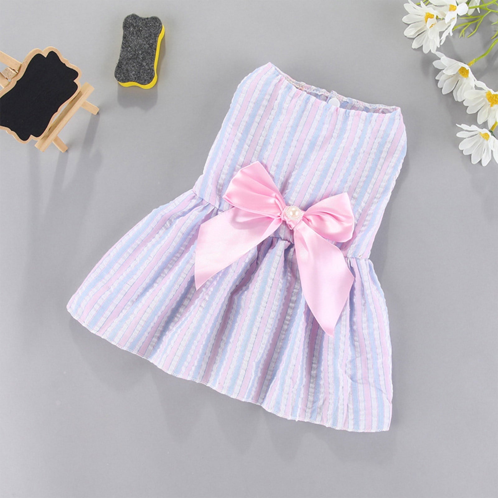 Dog Dresses for Small Medium Dogs Girl, (Blue, L)