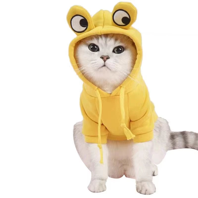 Customized Warm Pet Winter Clothes Cute Dog Cat Coat Hoodies Fleece Pet Dogs Costume Jacket for Small Animals