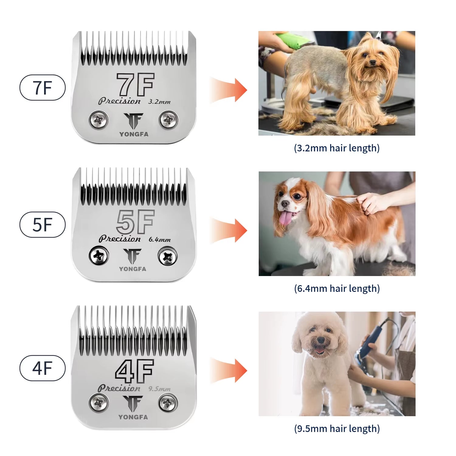 High-Carbon Steel A5 Dog Clipper Blades - Professional Grooming Tool for Cats and Dogs