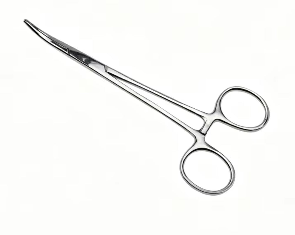 Premium Stainless Steel Ear Plucking Forceps for Dogs & Cats - Straight & Bent Nozzles for Easy Ear Cleaning - Essential Hemostatic Grooming Tool