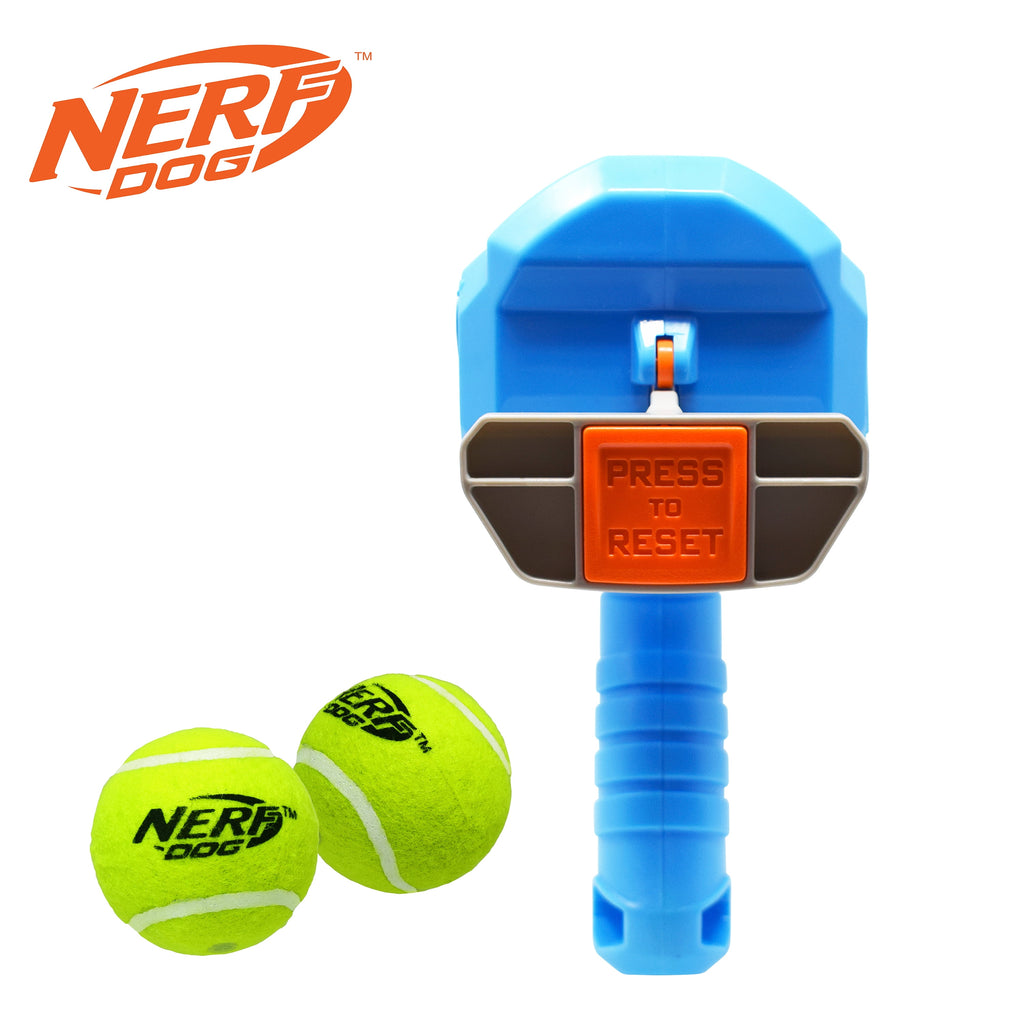 Compact Blaster Tennis Ball Launcher for Dogs with 2 Balls, 12 Inch