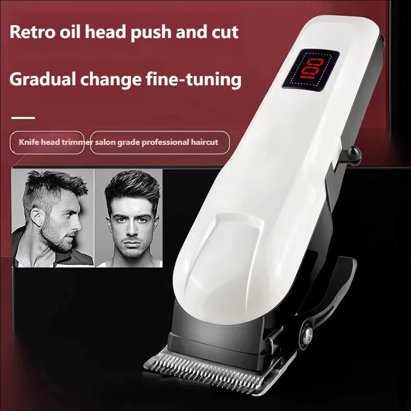 Rechargeable Low Noise Stainless Steel Dog Grooming Kit with LCD Display - Waterproof & Fast Charging for Small Breeds
