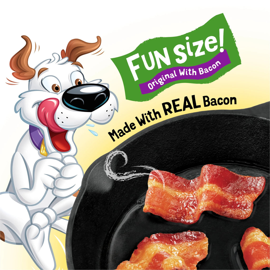 Purina  Strips Small Dog Treats Fun Size Original with Bacon Flavor Tender Chews, 6 Oz Pouch