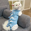 Pet Cat Spay Suit Breathable Anti-Lick Recovery Shirt Soft Post-Surgery Protective Clothing for Cats Medical Vest