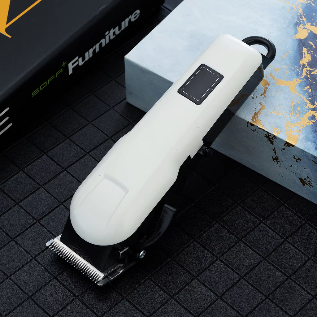 Rechargeable Low Noise Stainless Steel Dog Grooming Kit with LCD Display - Waterproof & Fast Charging for Small Breeds