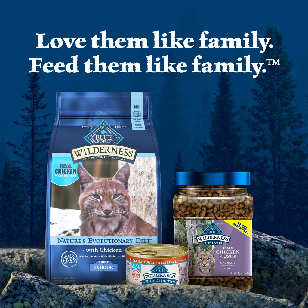 Wilderness Natural High-Protein, Grain-Free Dry Cat Food, Chicken, 4-Lb. Bag