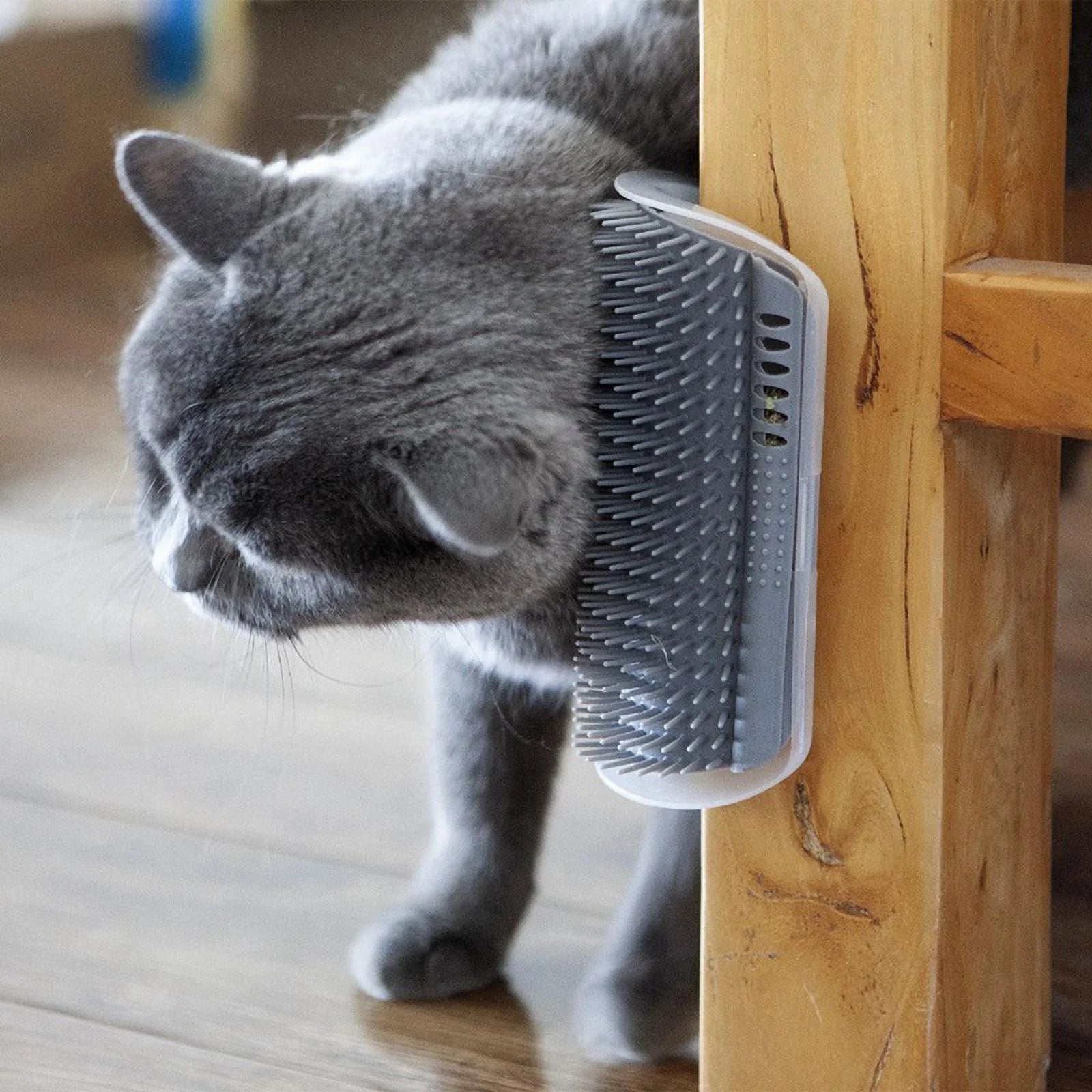 Extended (6.1Inch) 2 Pack Cat Self Groomer for Indoor Cats Face Scratchers Wall Corner Grooming Brush