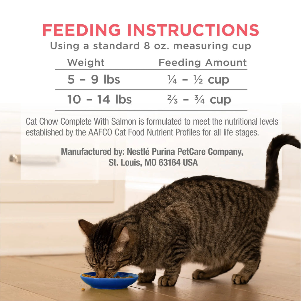 Purina  Complete High Protein Dry Cat Food with Real Salmon, 3.15 Lb Bag