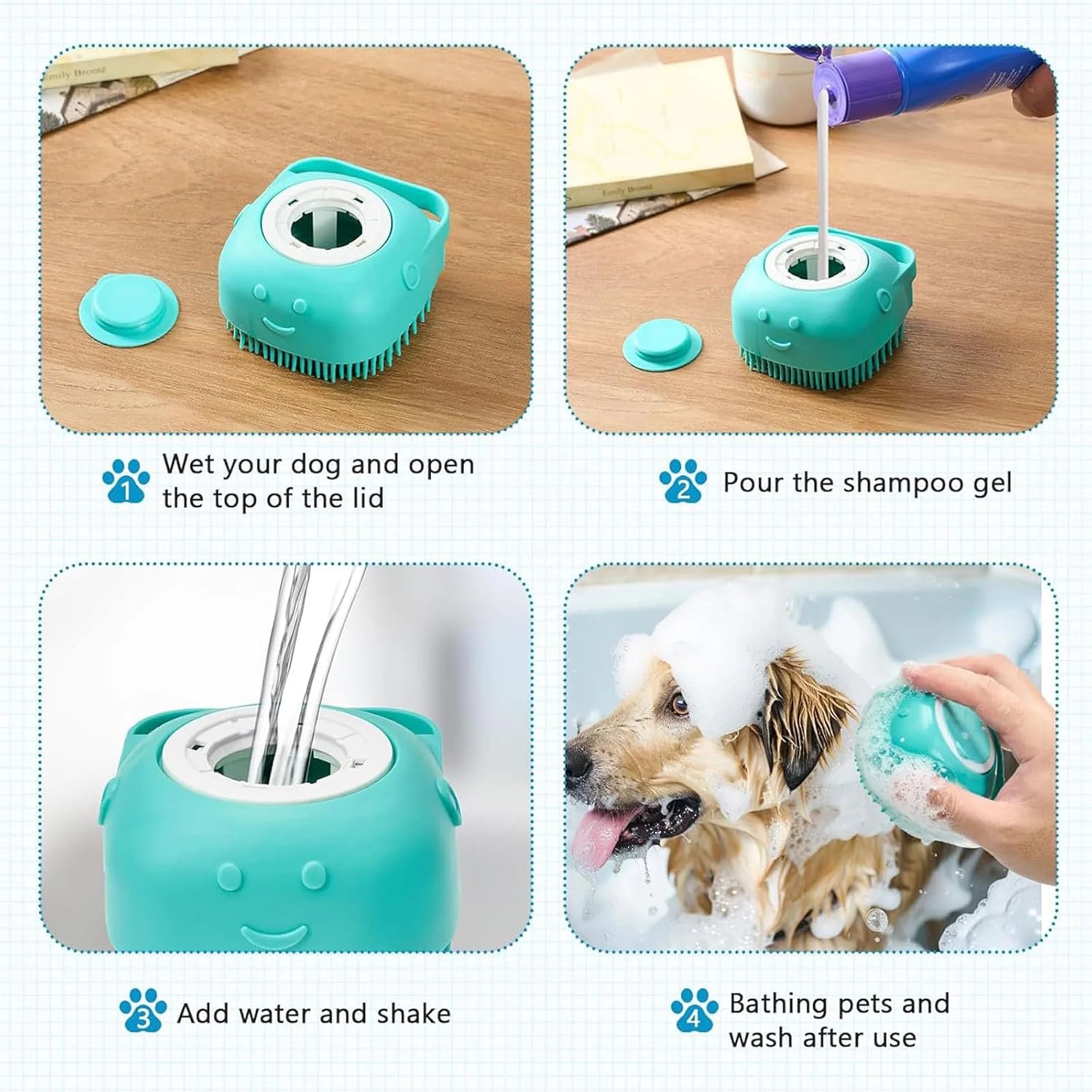 Cat Dog Brush Grooming Kits, Best Combo Brush for Dogs Cats, 6 Pcs