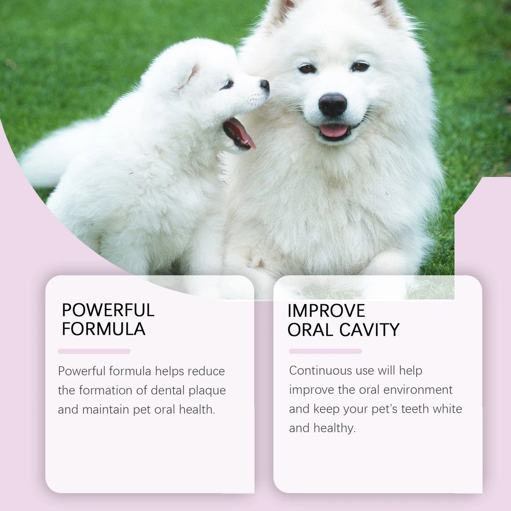 Vet-Recommended Pet Teeth Spray–Dissolves Tartar & Prevents Calculus,Long-Lasting Fresh Breath,Gentle & Hypoallergenic Formula