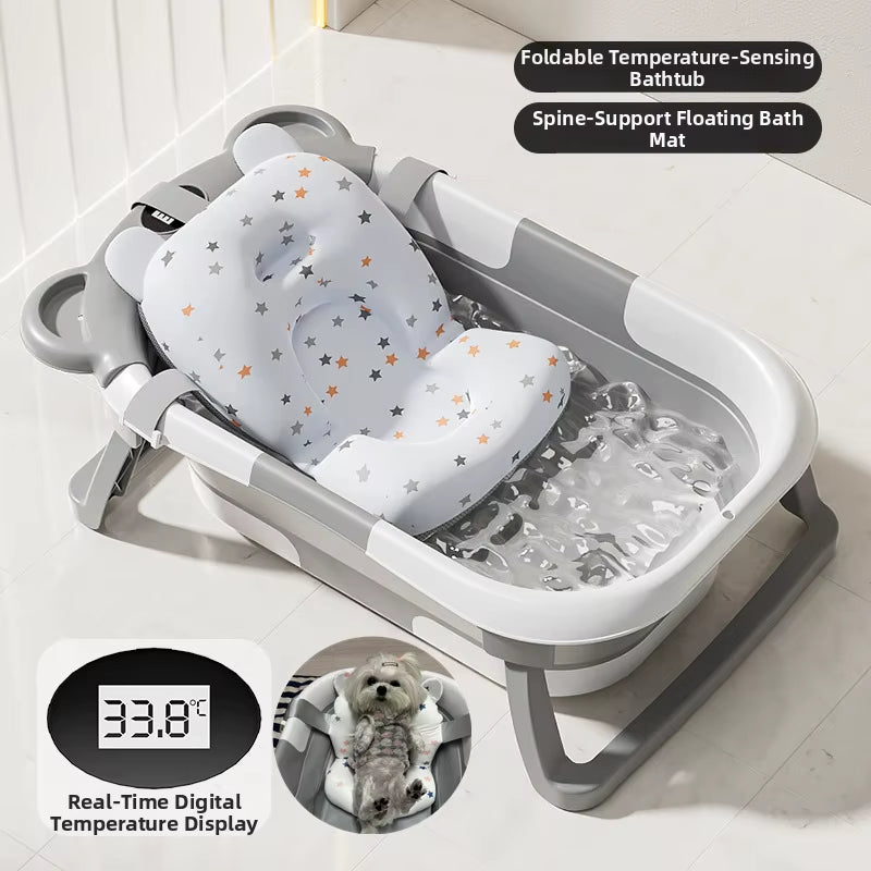 Portable Foldable Pet Bath Tub for Cats & Small Dogs - Perfect Shower & Washing Basin!