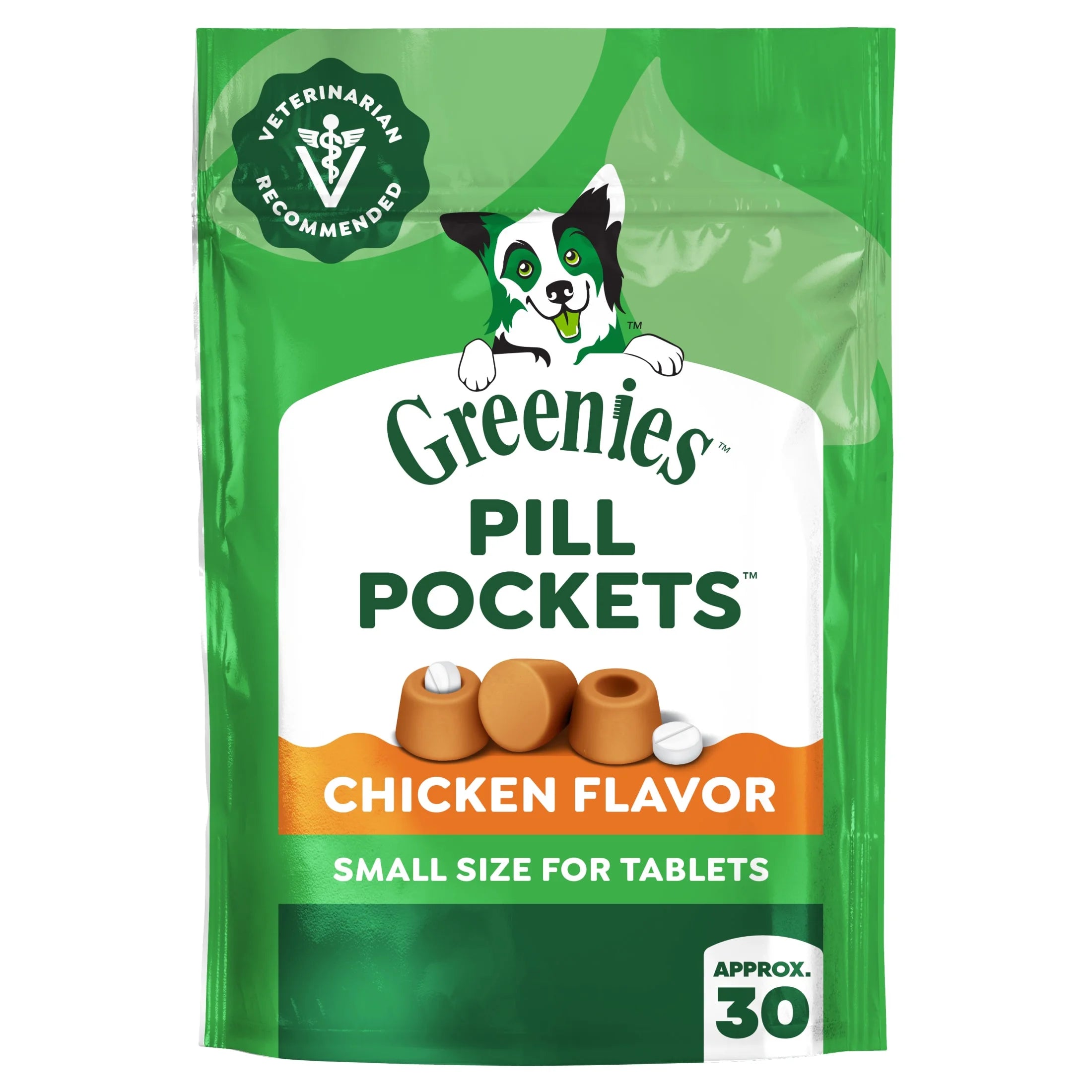 Pill Pockets for Dogs Chicken Flavor Small Size Soft Dog Treats, 3.2 Oz Pouch