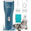 LGL006 Cat Grooming Clippers, Cordless Quiet Cat Clippers for Cat Matted Hair, IPX7 Waterproof Small Pet Hair Clippers with 2 Guide Combs & Storage Bag, Pet Shaver for Grooming - Navy Blue