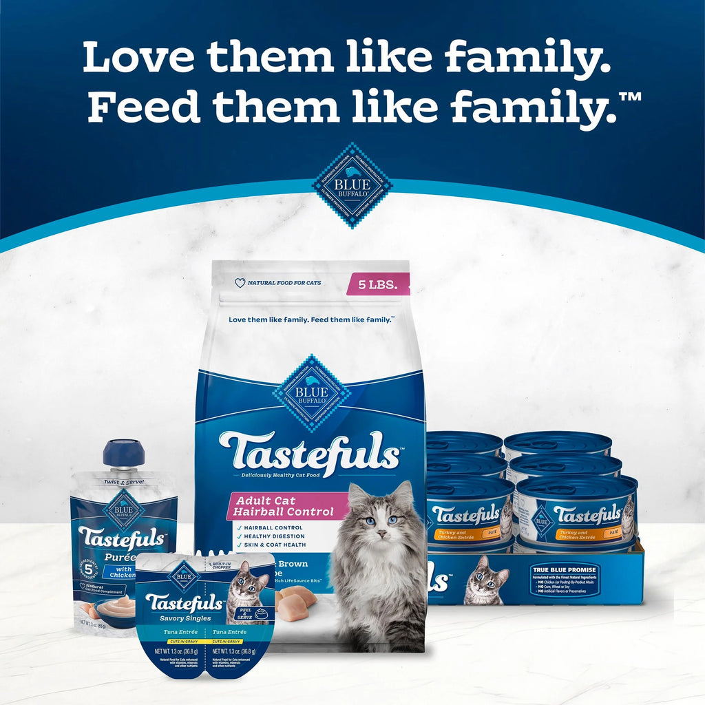 Tastefuls Adult Cat Hairball Control Dry Food, Chicken & Brown Rice, 5Lb