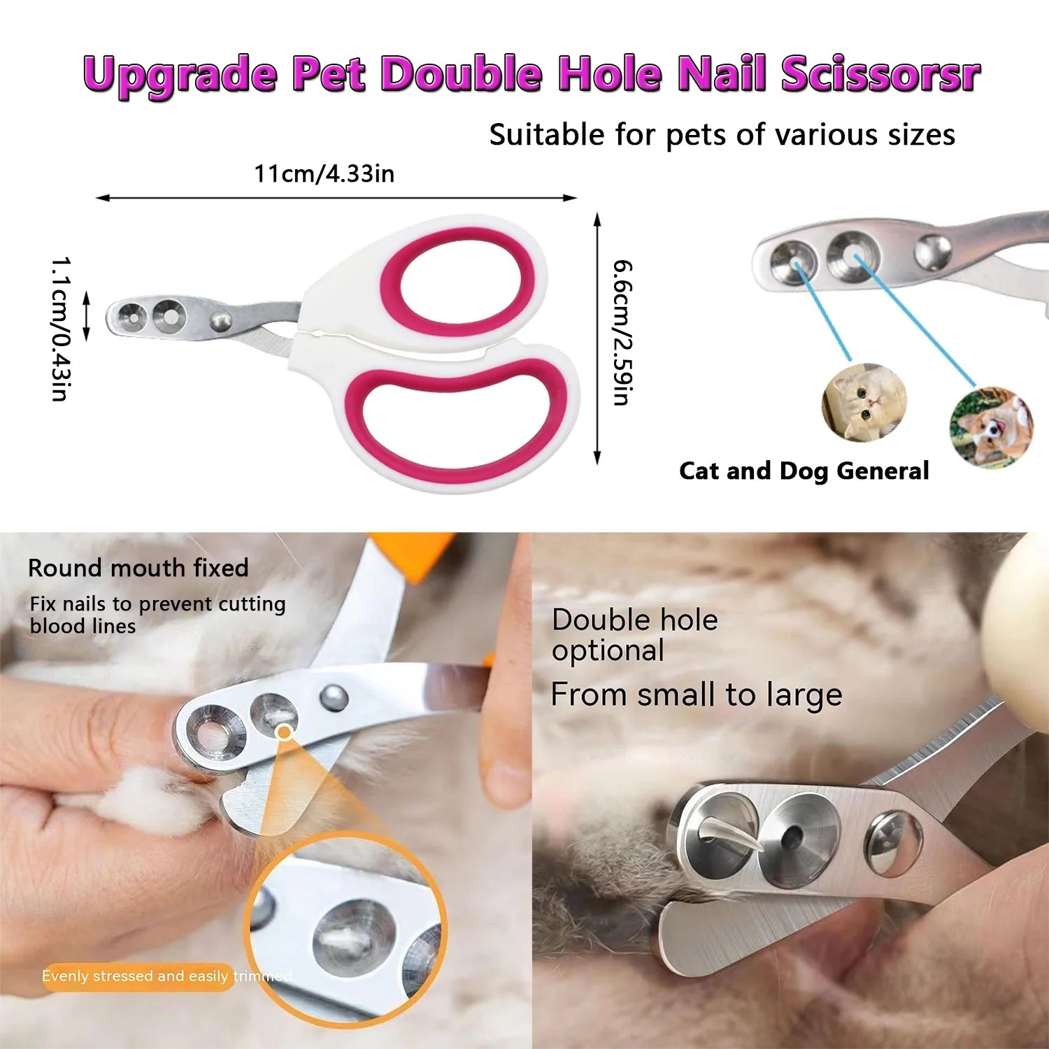 Cat Dog Brush Grooming Kits, Best Combo Brush for Dogs Cats, 6 Pcs