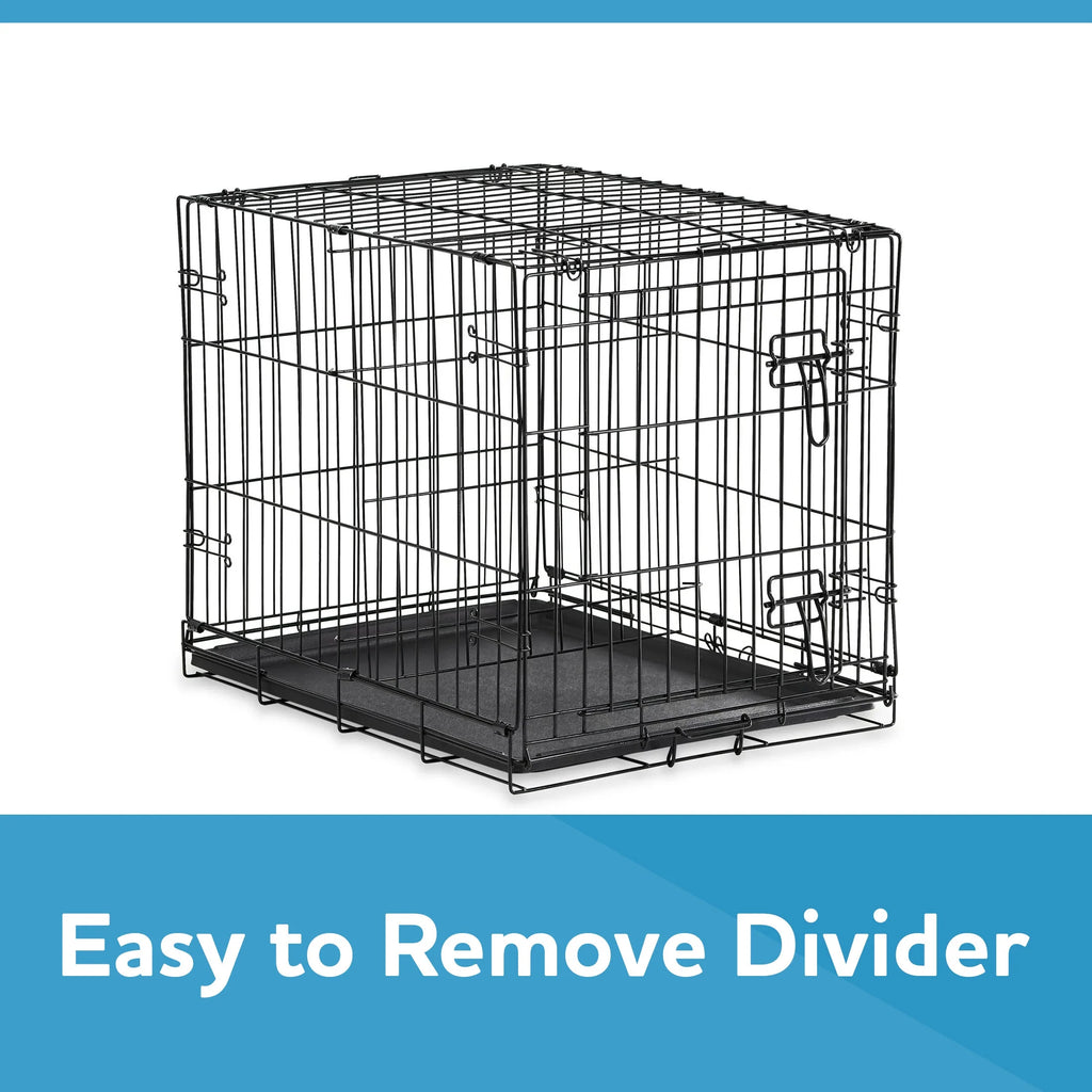 Foldable 36" Wire Crate for Dogs with Divider and Leak-Proof Tray