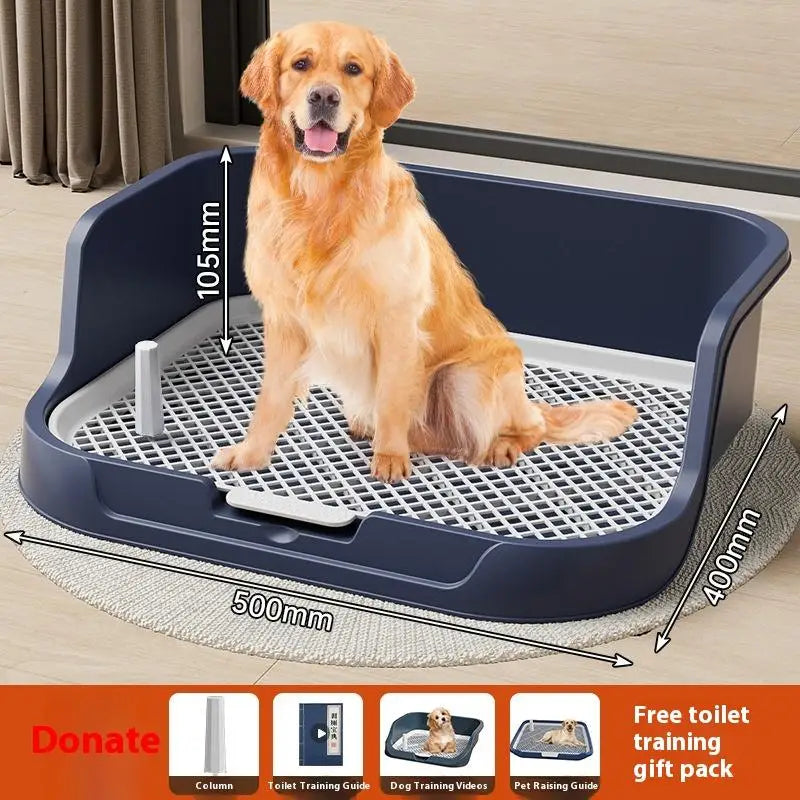 Dog Potty Training Toilet, Plastic Dog Pee Pad Holder with Removable Net, Reusable Dog Potty Trainer Dog Toilet Tray for Pets Up