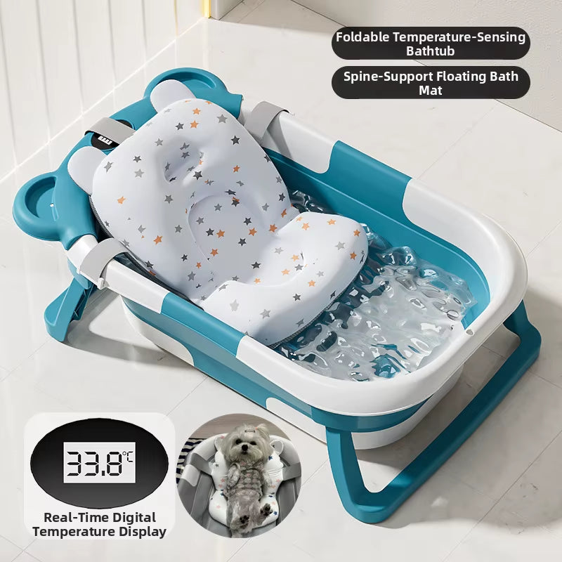 Portable Foldable Pet Bath Tub for Cats & Small Dogs - Perfect Shower & Washing Basin!